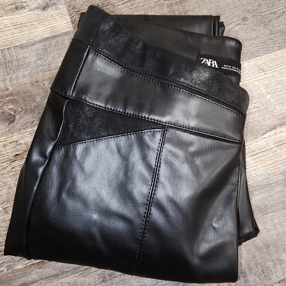 Zara pants leather